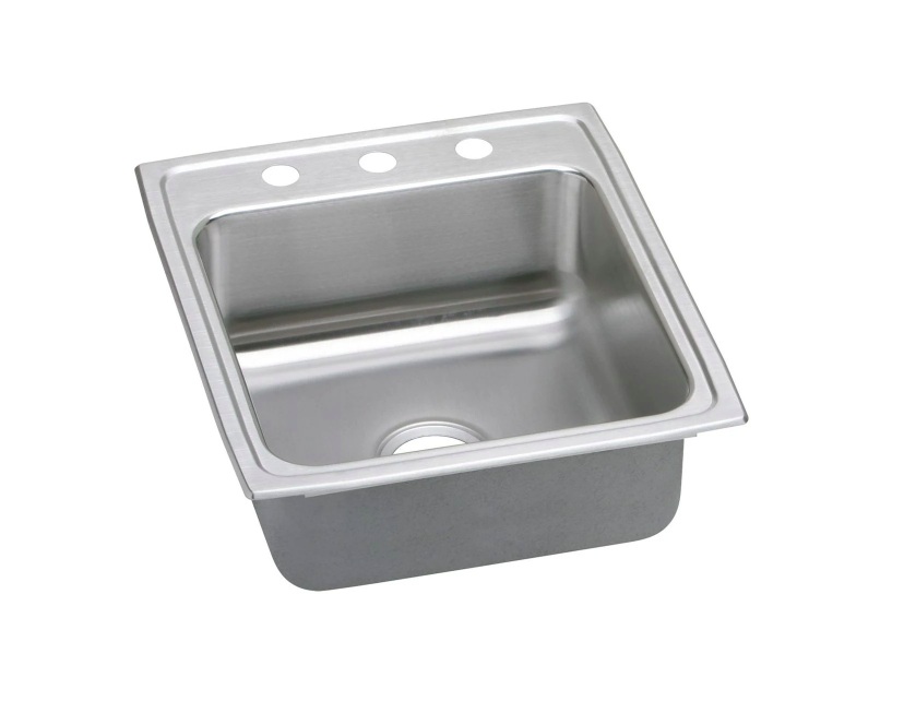 Elkay (LR20221) Lustertone 19-1/2" Drop In Single Basin Stainless Steel Kitchen Sink